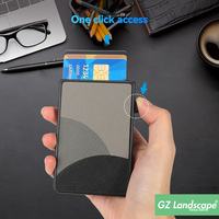 Casing HP Kulit PU Dompet Pop Up Otomatis Tempat Kartu Magnetik untuk iPhone