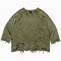 T-shirt de basket vintage déchiré à la main, manches 3/4, bords effilochés, style grunge streetwear