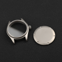 Casing Jam Tangan 36mm untuk Mesin Quartz VH31, Kaca Safir, Penutup Paduan Titanium, Suku Cadang Jam Tangan