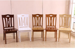 Chaise en bois massif, chaise de salle à manger, chaise de bureau domestique, chaise en bois pour salle à manger de style chinois simple - Product Image 2