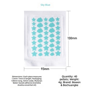 LUMIFLORA Patchs Hydrocolloï<span class=keywords><strong>des</strong></span> en PE en Forme d'Étoile pour l'Acné, Couvrance Légère, Utilisation Jour/Nuit, Réparation Apaisante, Tous Types de Peau - Product Image 2