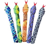 Bracelets à pression en peluche douce à motif animal imprimé numériquement, bracelets serpent réalistes
