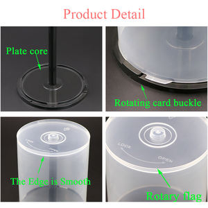 WEISHENG 100 boîtes à gâteaux pour DVD-R CD-R, boîtes pour plusieurs disques, contenants vides, conteneur à colonnes, seau de rangement pour CD DVD, support de disque en plastique - Product Image 6