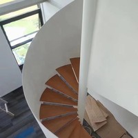 Escalier en colimaçon moderne et durable pour maison duplex intérieure, construction en acier
