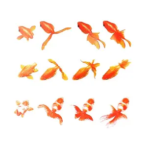 3D Resin Koi Fish Leaves Painting Sticker Goldfish Stickers Epoxy Gold Fish Koi Pond Clear Film Stickers for Resin Craft Art