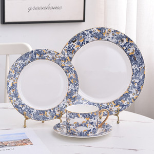 Ensembles de table vente en gros nouveau design d'assiettes en céramique 4 pièces style européen et boîte-cadeau en os de chine kit de tasses chaudes de fête de luxe - Product Image 1
