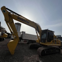 Excavatrice sur chenilles hydraulique Komatsu PC220 22T d'origine japonaise, faible nombre d'heures de travail, occasion, à vendre