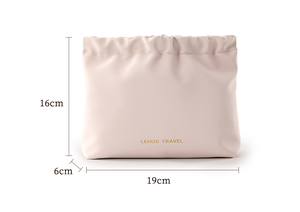 Trousse de Maquillage Personnalisée en Cuir Grand Format, Pliable, Durable, avec Fermeture à Bouton-Pression et Monogramme, pour Voyage et Rangement Cosmétique - Product Image 1