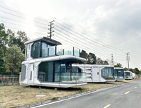 Maison Capsule Spatiale Préfabriquée de Luxe, Structure en Acier Intelligente, Écologique et Étanche pour Villa Privée, Vente en Gros Direct Usine