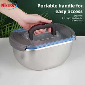 Thép không gỉ hình bầu dục Bento hộp có nắp đậy 304 liệu tiffin <span class=keywords><strong>container</strong></span> lưu trữ thực phẩm nhiều kích cỡ cho trẻ em 'ăn trưa bảo quản - Product Image 2
