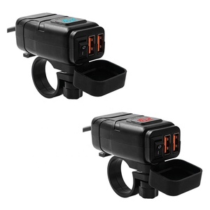 Không thấm nước 12 V động cơ chu kỳ hai cổng <span class=keywords><strong>USB</strong></span> adapter 12 Volt Outlet <span class=keywords><strong>USB</strong></span> C xe máy kép <span class=keywords><strong>USB</strong></span> sạc điện thoại sạc cho xe máy - Product Image 6