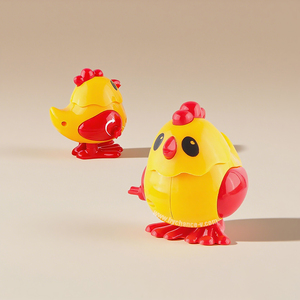 Plastic Wind up Jumping Rooster Toy Easter Basket Stuffer <b>Kids</b> Meal <b>Box</b> Surprise Fast Food Chain Thank You Present Idea - Product Image 1