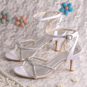 (23 Colori) <span class=keywords><strong>Sandali</strong></span> Eleganti con <span class=keywords><strong>Tacco</strong></span> <span class=keywords><strong>Basso</strong></span> Viola con Cristalli - Product Image 3