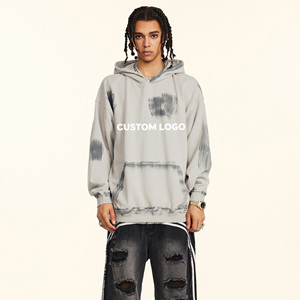 High Quality 100% Cotton Unlined Hoodie Spring Thick Warm Waterproof Windproof <b>Pullover</b> Oversized Hooded Sweatshirt - Product Image 1