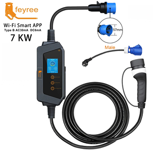 เครื่องชาร์จรถยนต์ไฟฟ้าแบบพกพา Feyree 7kW Type 2 32A ปรับได้ พร้อมอะแดปเตอร์ ควบคุมผ่านแอพ WiFi สายยาว 5 เมตร ระดับ 2 ชาร์จเร็วแบบ AC - Product Image 1