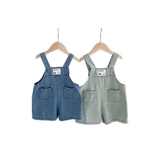 Ins printemps automne garçons filles Denim décontracté ample jarretelle salopette pantalon bébé Shorts - Product Image 1