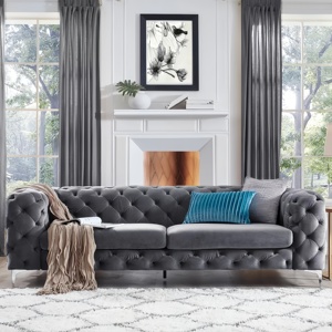 Canapé Chesterfield 3 places en gros d'usine, ensemble de canapés modernes italiens et nordiques pour <span class=keywords><strong>salon</strong></span>, villa, hôtel, canapé personnalisé - Product Image 2