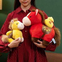 Cadeaux du Nouvel An 2026, mascotte de l'année du cheval, porte-clés en peluche, poupées de costume Tang, cadeaux d'événement de l'année du cheval du zodiaque chinois, mode douce