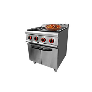 Olla comercial de arcilla de gas de acero inoxidable de 4 cabezales Calentamiento rápido y versátil para guisos Arroz en puestos de comida - Product Image 1