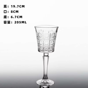 Verres à vin rouge rétro <span class=keywords><strong>en</strong></span> gros, à pied haut, 200 ml, 260 ml, gobelets gaufrés pour boissons froides et champagne - Product Image 6