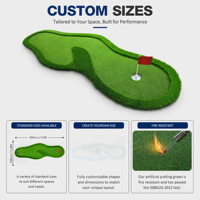 Gazon artificiel portable professionnel 1mx3m pour putting green extérieur, mini-golf