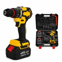 Perceuse sans fil sans balais à 2 vitesses, batterie au lithium, charge rapide, tournevis électrique pour le travail du bois et le perçage des métaux