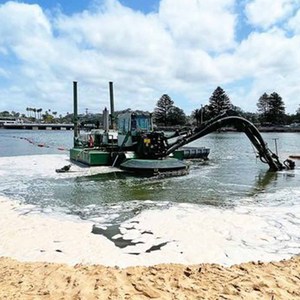 Draga a terne anfibia ad alta efficienza per dragaggio di aspirazione del fiume - Product Image 6