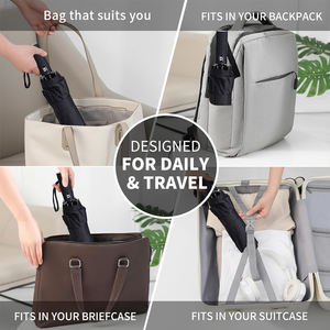 الإعلان الترويجي ، والأضلاع المحمولة ، مقاومة للماء والرياح ، أشعة الشمس ، المطر التلقائي للطي مخصص مع شعار مظلة السفر - Product Image 3