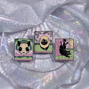 Vendita calda coloratissimo gatto tarocco serie spilla personalizzata forza <span class=keywords><strong>l</strong></span>'imperatrice <span class=keywords><strong>l</strong></span>'uomo impiccato spille in smalto della morte spilla per borse - Product Image 3