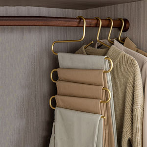 Aleación de plata Metal Magic S-shape 5 Tiers Mini bufanda organizador Hamger venta al <span class=keywords><strong>por</strong></span> menor bufandas baratas pantalones percha - Product Image 3