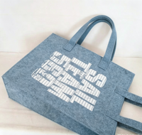 Sac fourre-tout en feutre non tissé en polyester personnalisé avec logo, fait main, réutilisable, durable, pour événements d'entreprise, cadeaux promotionnels, vente au détail