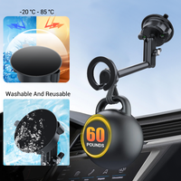 Support magnétique universel pour téléphone avec base à ventouse adhésive, support de voiture pratique pour téléphones mobiles