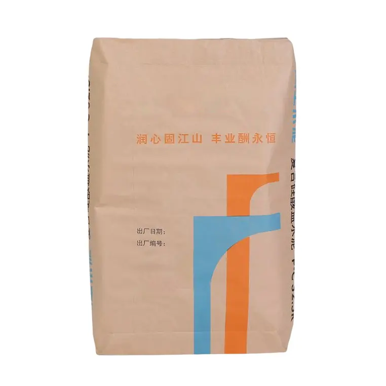 Bolsa de papel Kraft con válvula de 2 capas, bolsa adhesiva para azulejos de 20Kg, polvo de masilla de cemento, bolsa de cemento de papel para saco de hormigón
