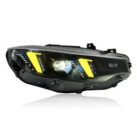 Phare avant spécial pour BMW Série 4 F32 M4 2013-2019, phare modifié à LED avec clignotant en forme de cuillère, double couleur, œil doré