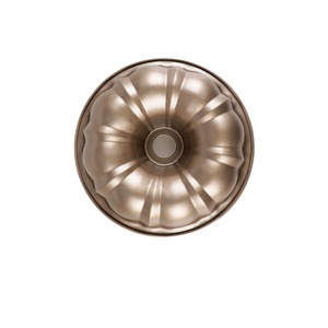 Moule à gâteau rond en forme de citrouille dorée, revêtement antiadhésif, pour usage domestique, compatible four - Product Image 1