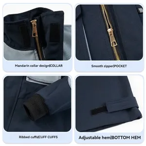 作業服男性用マルチポケット作業服全体カバーオールカスタム制服スーツカバーオール - Product Image 3