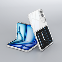 Coque antichoc à quatre coins pour iPhone Duo Fold, avec un aspect transparent et un charnière lisse anti-casse pour une utilisation quotidienne du téléphone
