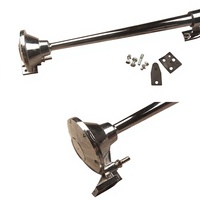 Klaxon de voiture 640 mm chromé 12V 24V, klaxon électrique universel pour camion et véhicule