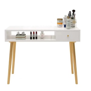 Custom Modern <strong>Nail</strong> Salon Furniture <strong>Tech</strong> <strong>Desk</strong> and Dressing Chair Set with Durable Metal Construction for Spa Use - Product Image 1