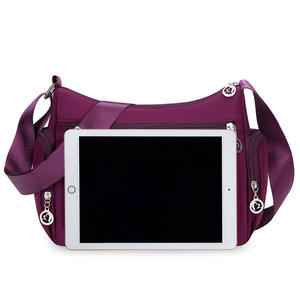 Bolso cruzado de tela Oxford para mujer, bolso de hombro morado de gran capacidad resistente al agua para uso diario, primavera 2025 - Product Image 5