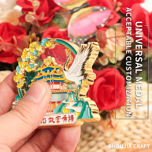 Ímã personalizado feito países lembrança alumínio 3d folha <span class=keywords><strong>Metal</strong></span> Ref ímã para geladeira - Product Image 4