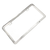 LongYang Auto – Cache-plaque d'immatriculation en aluminium personnalisé pour voitures américaines, luxe violet/argent, qualité supérieure, rabattable