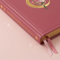 Carnet de notes LABON élégant avec broderie florale, couverture rigide en cuir végétalien A5, agenda quotidien rose esthétique pour filles, cadeau