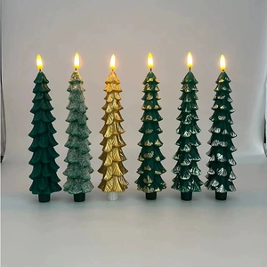 Bougie LED d'arbre de Noël à télécommande Bougies LED en cire Parrfin-Sans flamme, à piles, mode minuterie pour décoration de vacances - Product Image 5