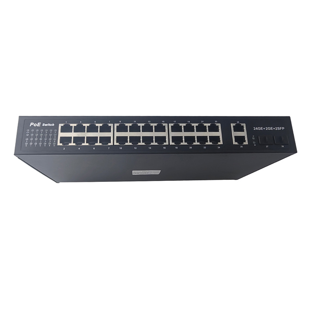 24 Port 1000Mbps Total Power 450W PoE Switch with 2 Port 10/100/1000m Uplink Port 28port Industrial POE Ethernet Switch