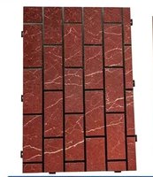 Panneau mural extérieur en métal revêtu de pierre, revêtement mural isolant décoratif pour façade de bâtiment