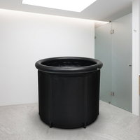 75*75 cm couvercle de couverture gonflable portable noir récupération sportive bain de glace dosette de récupération plongeante