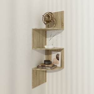 Étagère à livres ouverte moderne à 3 niveaux en MDF, bibliothèque en bois, meuble de rangement en aggloméré pour salon - Product Image 1