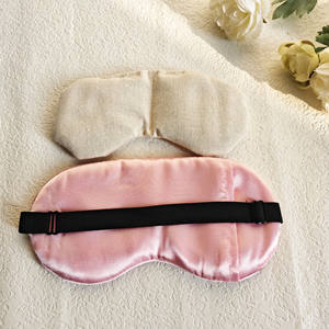 Maschera per occhi con riempimento di semi di lino con fodera in raso di seta lavabile meditazione relax a microonde tappetino riscaldante ponderato per dormire maschera - Product Image 1