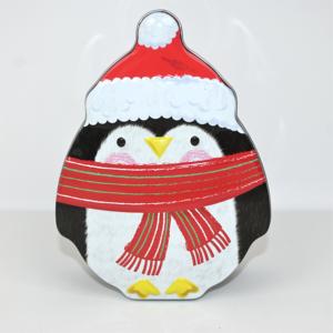 Cute Penguin Christmas Irregular Shaped <b>Tin</b> Can Food Grade Metal Gift <b>Tin</b> for <b>Chocolate</b> Sweets - Product Image 2